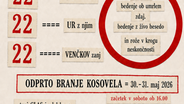 22 - urno branje Kosovela v Štanjelu