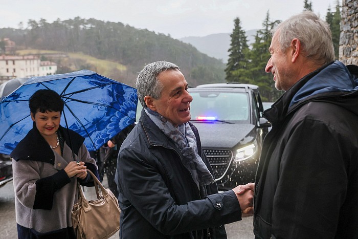 »Glasba jezikov« na Gradu Štanjel in obisk zveznega svetnika Ignazia Cassisa