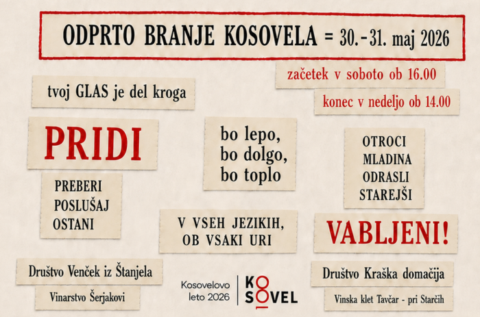 22 - urno branje Kosovela v Štanjelu