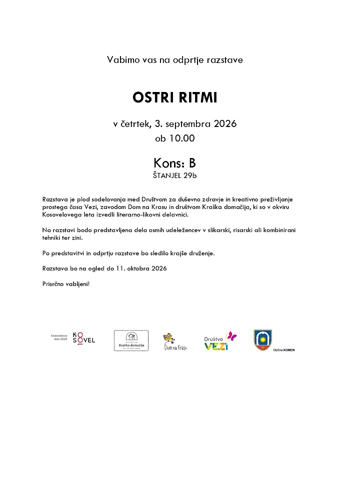 Razstava Ostri ritmi